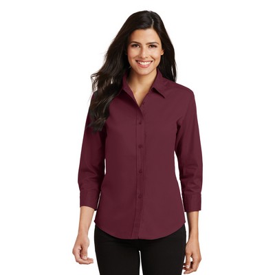 Port Authority® Women's 3/4-Sleeve Easy Care Shirt.
